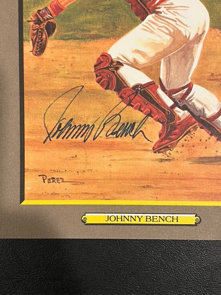 Johnny Bench Hand Signed Baseball Perez-Steele Great Moments LE /5000 - Image 2 of 3