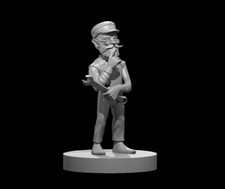 Gnome Male Artificer Old  Pondering 28mm Scale DND D D Wargame Tabletop Mini