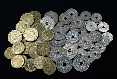 Denmark Coin LOT Danish 1 2 5 10 & 20 KRONER KRONE Coins MIXED BULK LOT