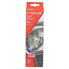 Derwent 6 Charcoal Pencil Tin Set