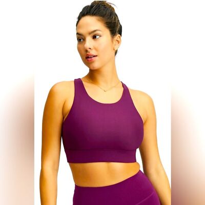 No-Bounce High Impact Sports Bra Burgundy Size S (matching leggings also listed)