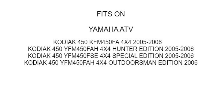 Yugo de eje de transmisión de hélice trasera junta en U para Yamaha Kodiak 450 KFM450F 2005-2006 Foto 3 de 3