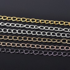 5Meters Extendaer Chain 1.8mm 3.2mm Iron Metal Extension Necklace Chain DIY Lot