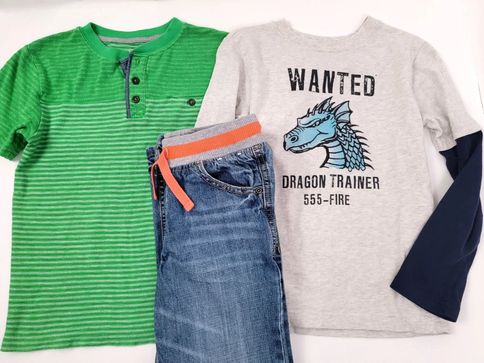 Boys Size 7 Lot of Shirts & Pants Six Piece with Gymboree Items - Image 2 of 4