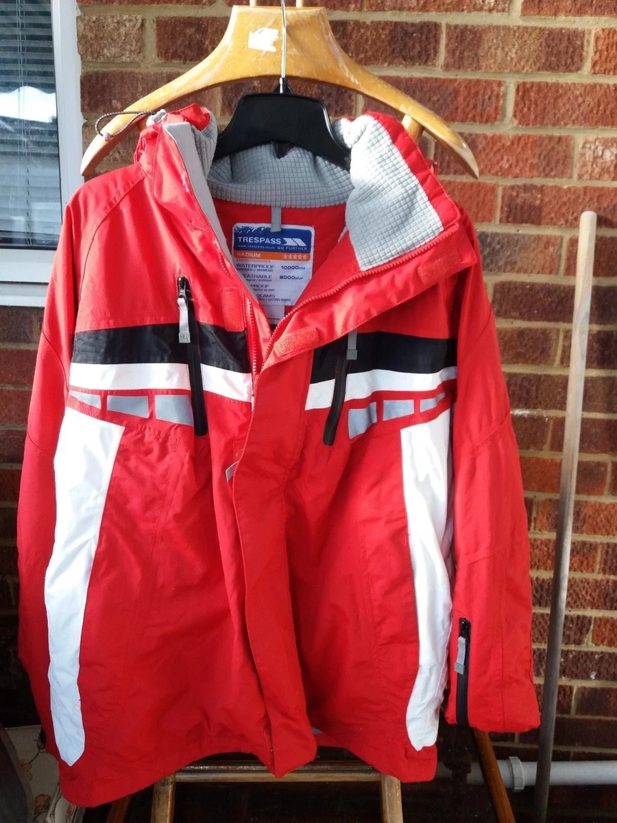 Trespass Red Radium Waterproof Windproof Ski Jacket Size Large