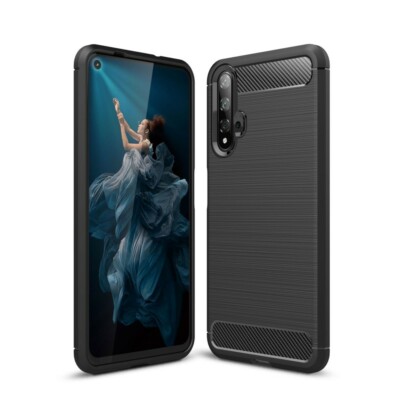 Hülle für Honor 20 Handy Cover Silikon Case Schutzhülle Bumper Carbonfarben