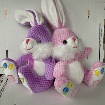 2009 Chrisha Creations Twin Bunny Rabbit Playful Plush Soft