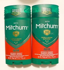 Mitchum Intense Energy Invisible Solid Deodorant Antiperspirant 2.7oz X2