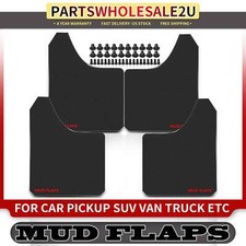 4x Front Rear Universal Splash Guards Mud Flaps Black Fender W Hardware 4x Front Rear Universal Splash Guards Mud Flaps Black Fender W Hardware