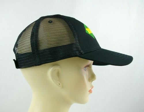 John Deere Meade Tractor Black Strap Back Hat One Size Fits Most Cotton Blend - Picture 8 of 12