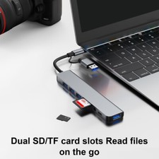 USB C Hub with for Professional Workstations Study Desks for Notebook Laptop