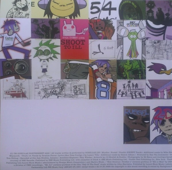 Gorillaz : Gorillaz (2015 Reissue Vinyl 2 LP Gatefold) NEW/SEALED - Image 4 of 4