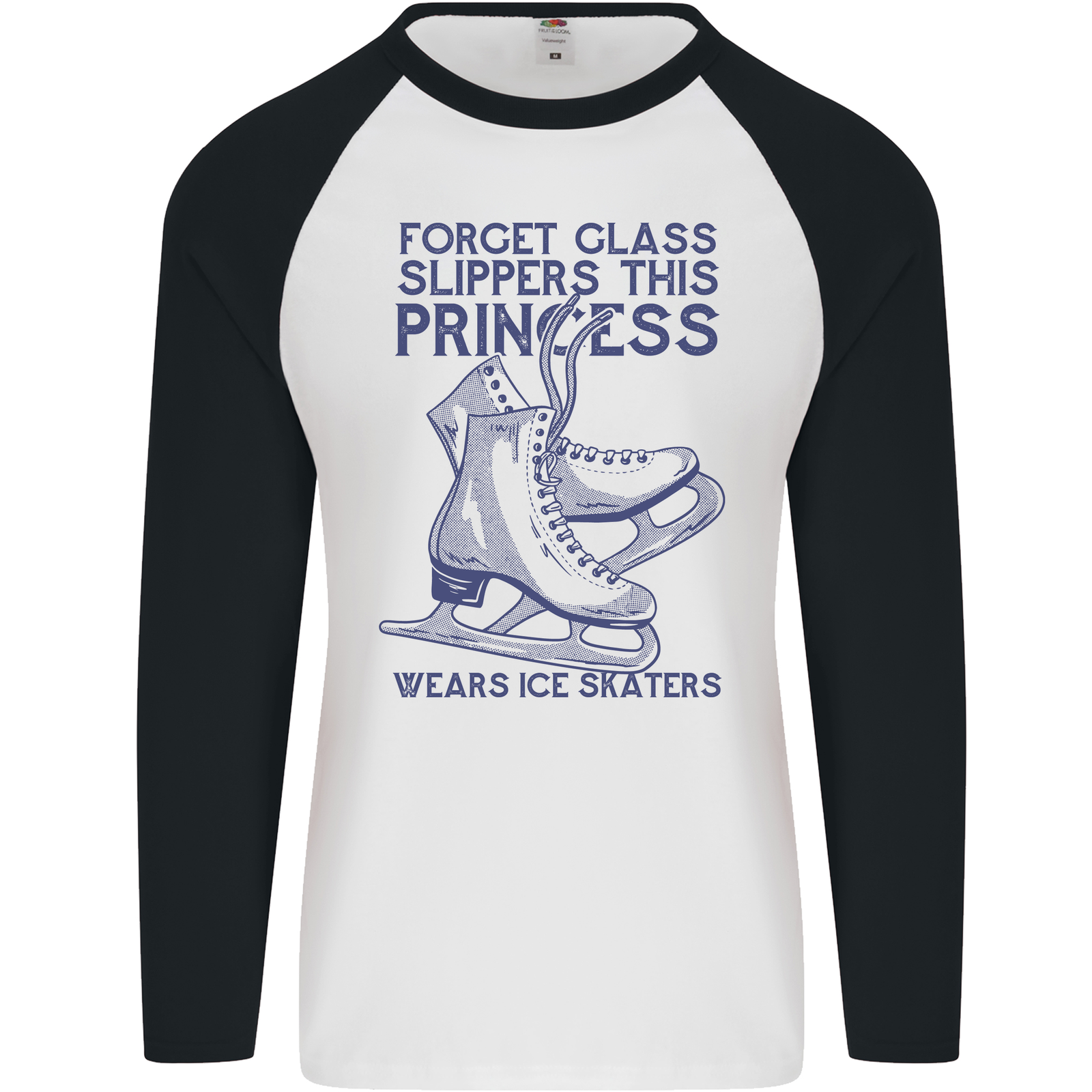 This Princess Wears Ice Skates Skater Mens L/S Baseball T-Shirt