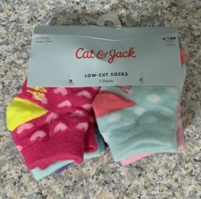 Cat Jack Low Cut Socks 7 Pairs Baby Girl Toddler Sz 6-12 Months