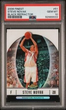 2006 Finest STEVE NOVAK Rookie # 51 BLACK REFRACTOR 55/99 Pop 1 Gem Mint PSA 10