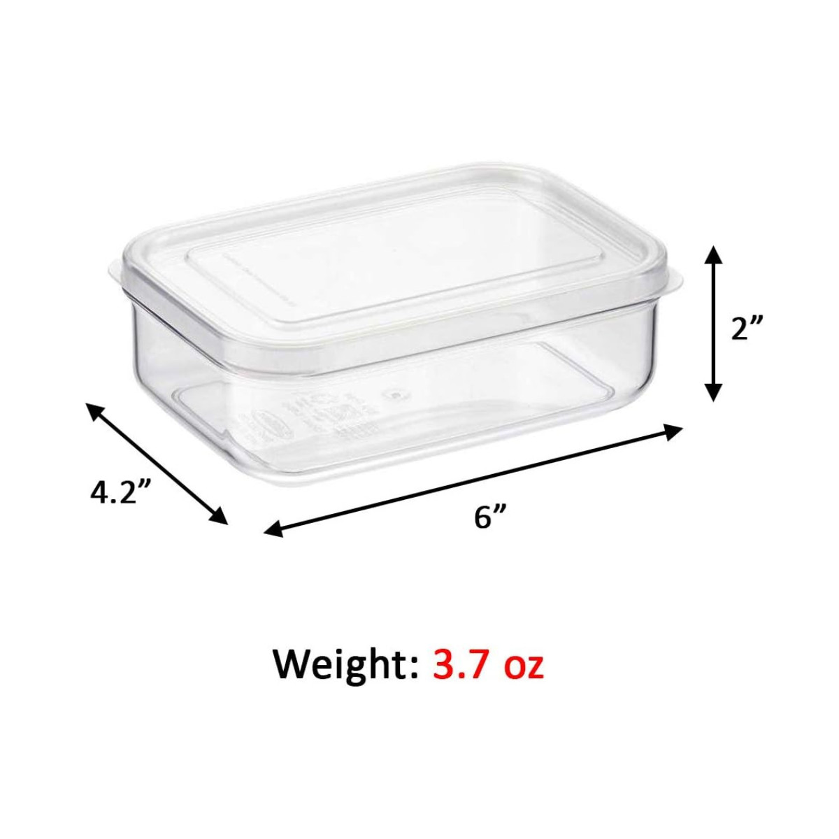 3 pc, Lustroware Airtight Meal Prep Food Storage Container Clear Bento Lunch Box
