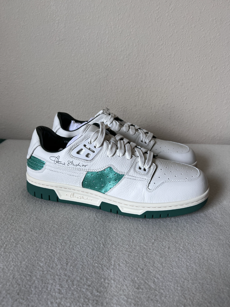 Acne Studios Low Top Pop Sneakers - Size 45 - White Green - NEW | eBay