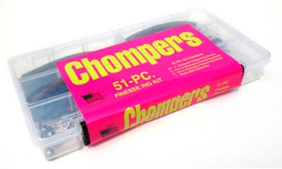 Chompers Finesse Rig Kit - 51 Pieces, Green, FRK-001 Tackle Kits