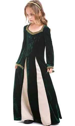 Children Abaya Muslim Clothes Girls Velvet Dress Arab Kaftan Robe Gown 8-10Years - Picture 2 of 6