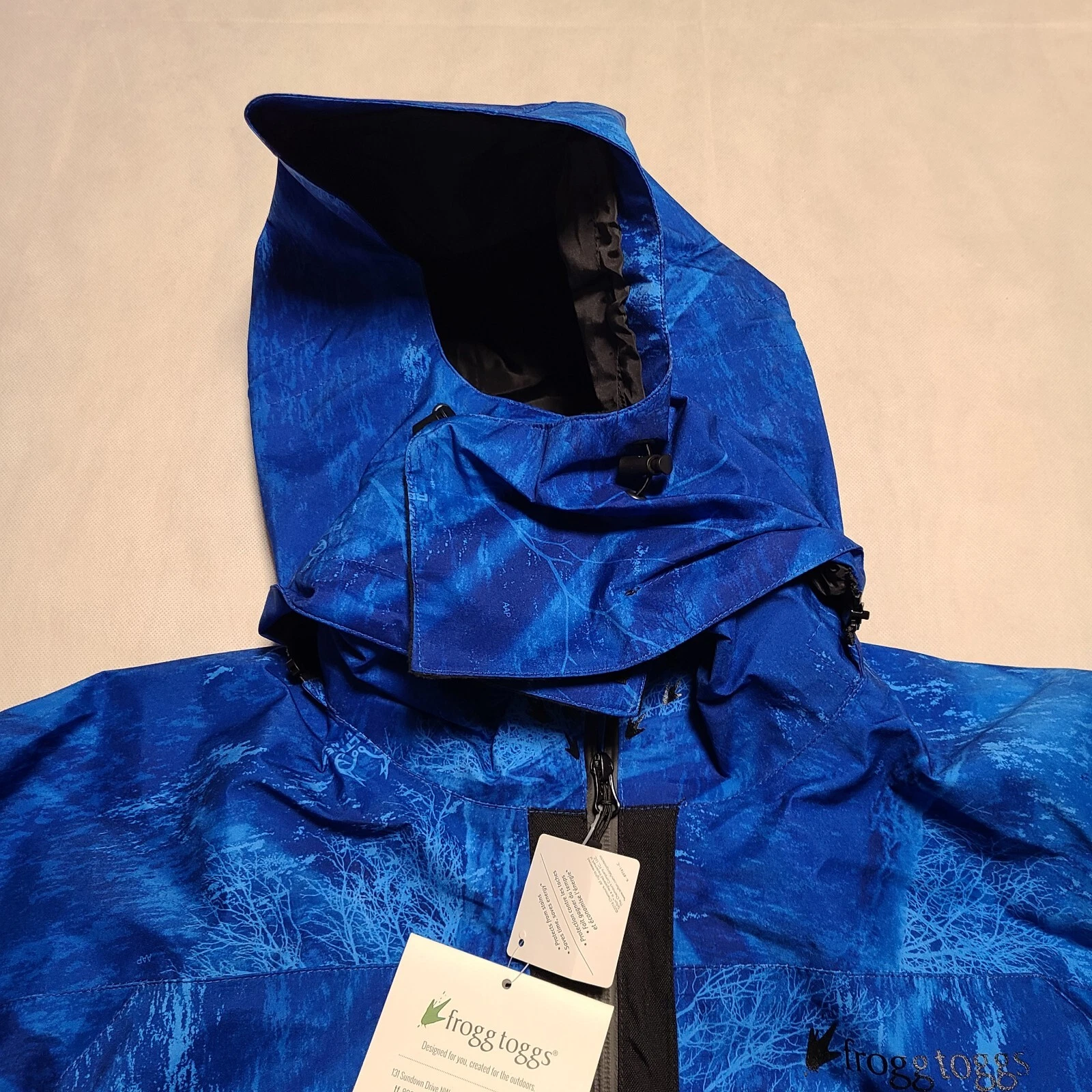 Limited Edition Frogg Toggs Pilot PRO Jacket Sz M Realtree Fishing Dark Blue - product detail image 10