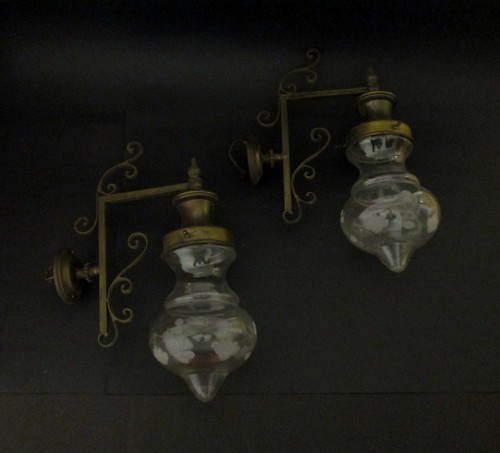 ✅ MERAVIGLIOSA ANTICA GRANDE COPPIA APPLIQUE META' 900 PAIR SCONCES ANTIQUE-4642 - Imagen 2 de 7