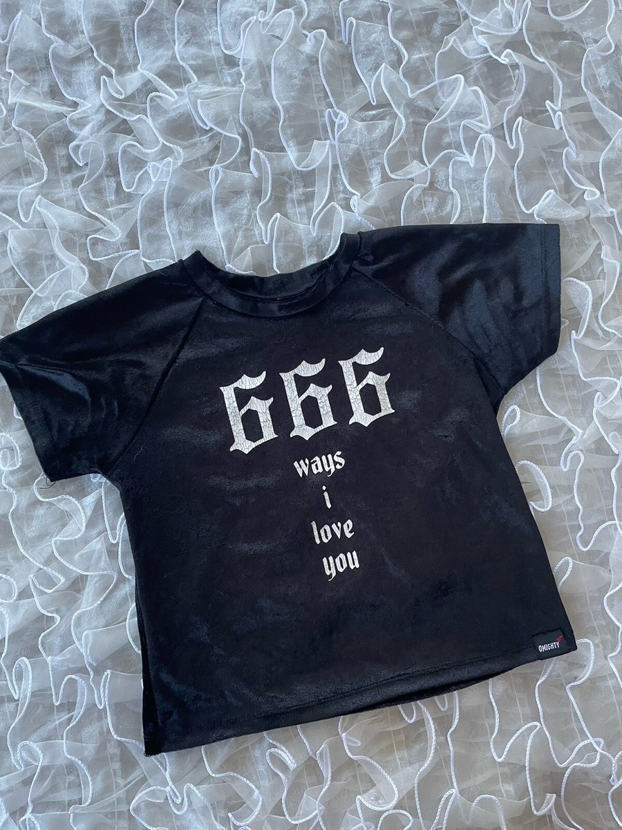 Y2k 90s Goth Gothic Velvet Crop Baby T Shirt Omighty | eBay
