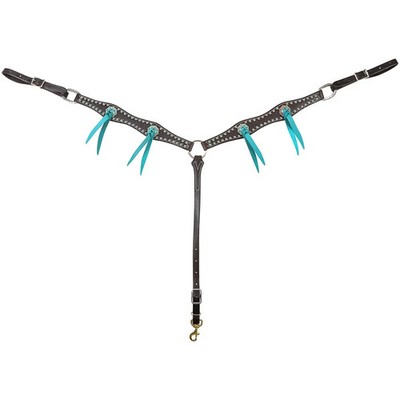Martin Saddlery 1.5  Scalloped Breastcollar - Blood Knots