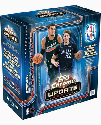 2025-26 Topps Chrome Updates Basketball NBA Mega Box Factory Sealed PRESALE 8/6
