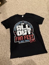 AEW All Out Fan Fest Shirt Mens Medium Wrestling Event VIP 2021 Chicago Tee