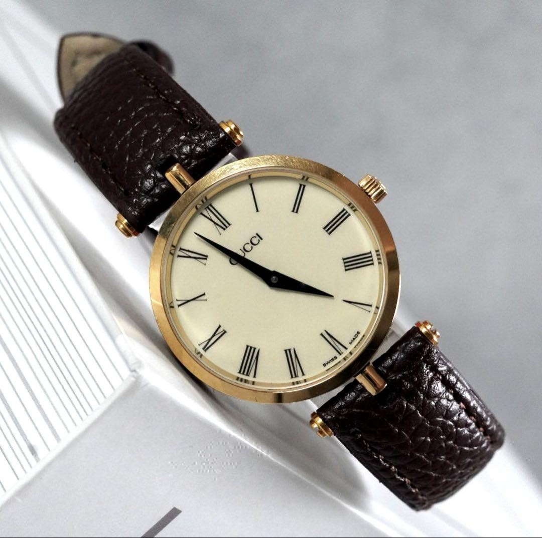 Gucci GG Round Roman Quartz Unisex Watch Stainless Steel