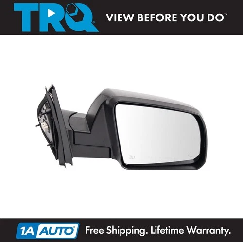 TRQ Mirror Power Heated Blind Spot Smooth Black Passenger Right RH for Tundra