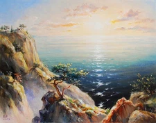 Oil Painting Seascape oil on canvas Professional Artist Hand Made signed