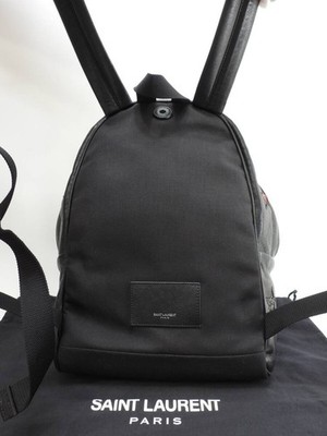Saint Laurent Backpack CityYSL Glitter Star Leather Black Backpack