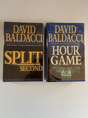 David Baldacci First 2 King & Maxwell HC Signed 1st/1st- Split Second& Hour Game