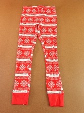 Old Navy Unisex Kids Size Medium 8 Red Snowflake Cotton Pajama Jogger Pant New