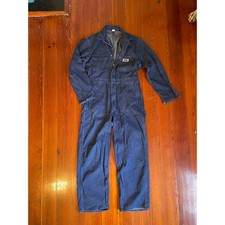 Vintage Big Mac Denim Coveralls 42L USA Made Workwear Mechanic Jumpsuit