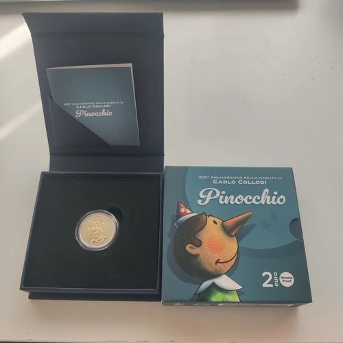 2 Euro Commemorative Coin Italy 2026 "Pinocchio" REVERSE PROOF