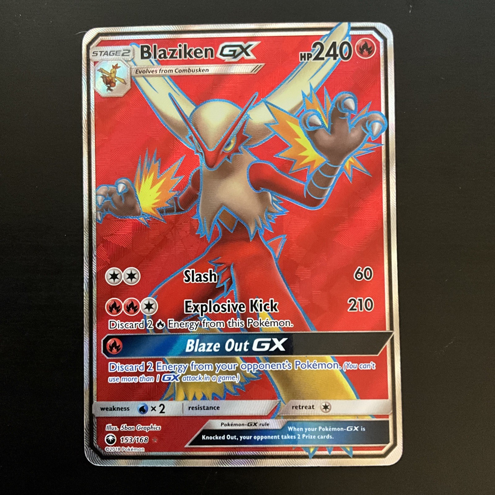 Blaziken GX (Full Art) 153/168 Sm-Celestial Storm Holo M/NM