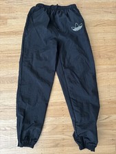 Vintage 90 s Black Adidas Track Pants Trefoil Size M