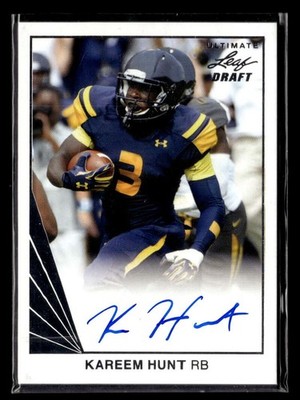 2017 Leaf Ultimate Draft Kareem Hunt Flashback 1990 Autograph Auto UX8991