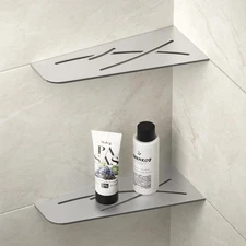 Corner Shower Shelf 12"Brushed 304 Stainless Steel Quadrilateral Shelves