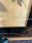 Antique Art Nouveau 1920 Gold  Stamped Wood Frame With Original Glass L. Gaydos — photo 5