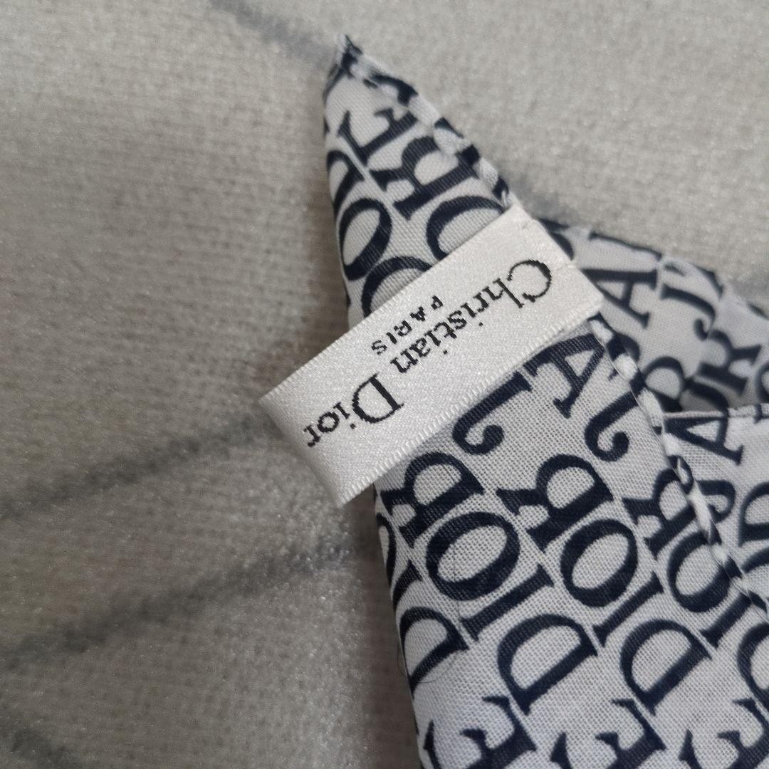 Christian Dior Scarf Cotton Trotter Black/White From Japan 146463K