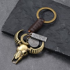 Handmade Woven Skull Keychain Alloy Pendant Creative Bag Charm Gift Accessory