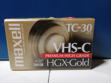 NEW Maxell TC-30 VHS-C Camcorder Tape HGX-Gold Premium High Grade Sealed