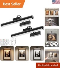 Wireless Picture Light with Remote, Battery Operated Wall Sconce 5000mAh, 3 C...