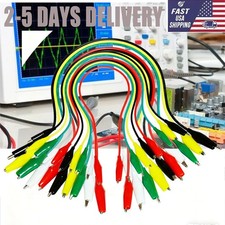 20 Pcs Electrical Jumper Cables Test Leads with Alligator Clips for Circuit new