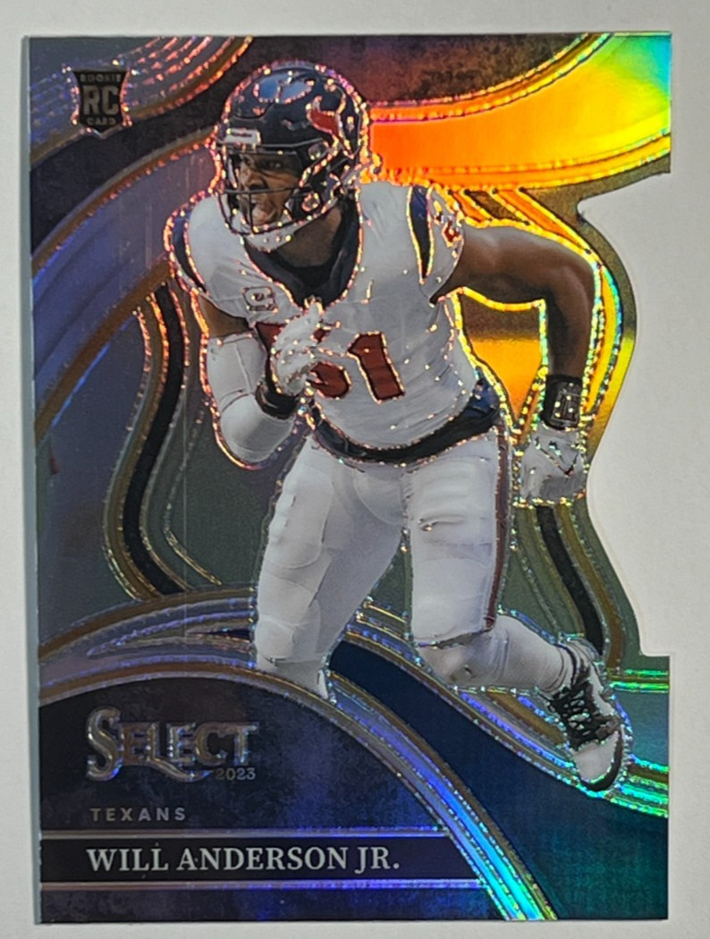 2023 Panini Select #207 Will Anderson Jr. Club Level RC Silver Prizm Die Cut