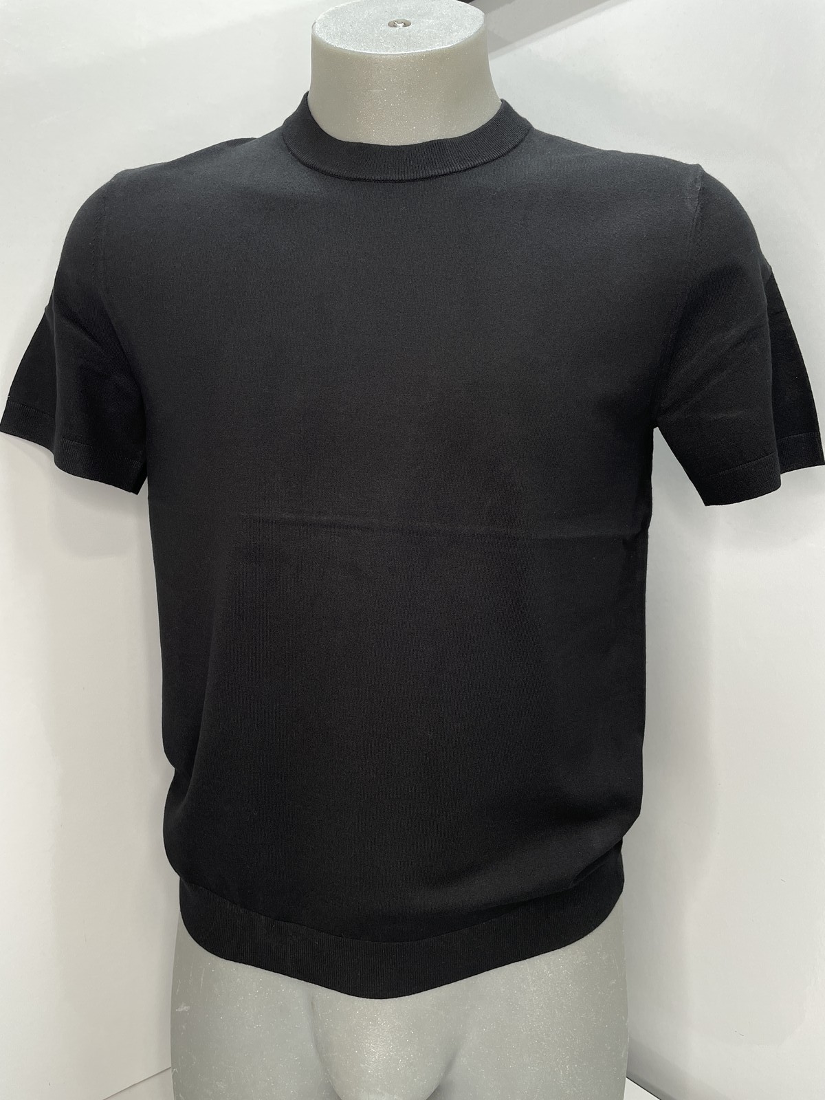 Theory Mens Soris Tee Black Size L Light Bilen Crewneck Short Sleeve