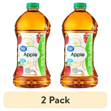 (2 pack) Great Value 100% Apple Juice, 96 fl oz